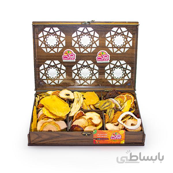 جعبه چوبی شش قسمتی 500 گرمی