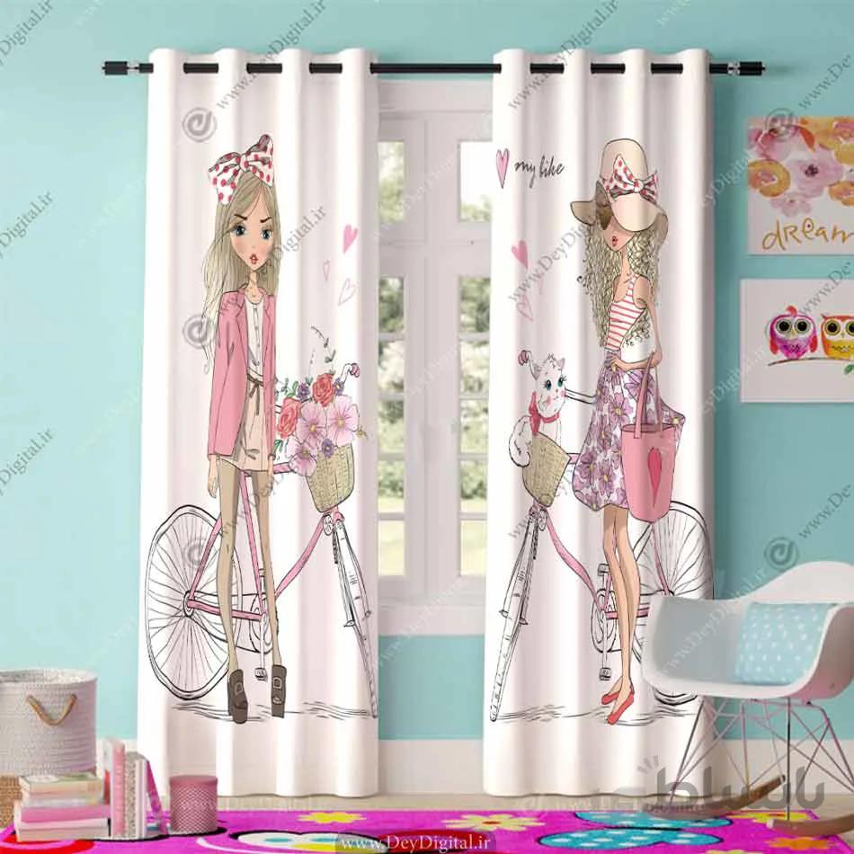 پرده چاپی اتاق دخترانه PK-2807
