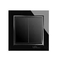پریز تلفن دو کاره ایران الکتریک مدل پلکسی مشکی ا iran electric plexi model