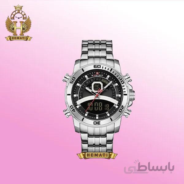 ساعت مچی مردانه نیوی فورس Naviforce NF9181M نقره ای