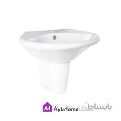 روشویی نیم پایه گلسار مدل آکوا 58 درجه دو