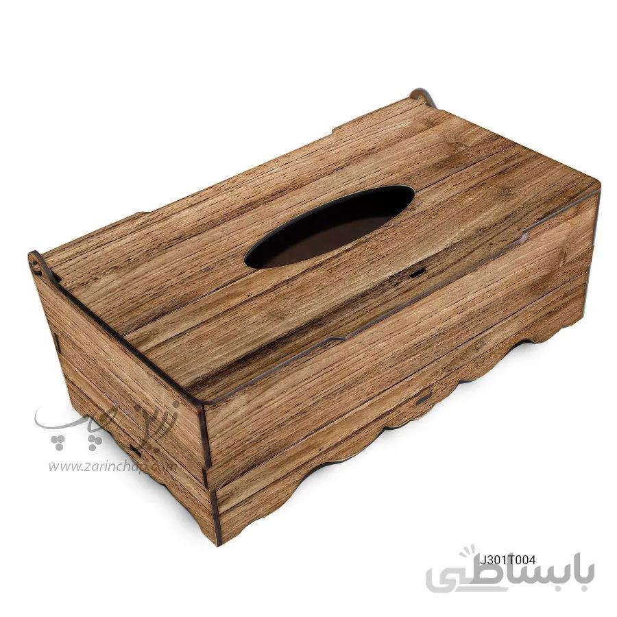 جعبه دستمال کاغذی MDF با طرح مدل J301T004