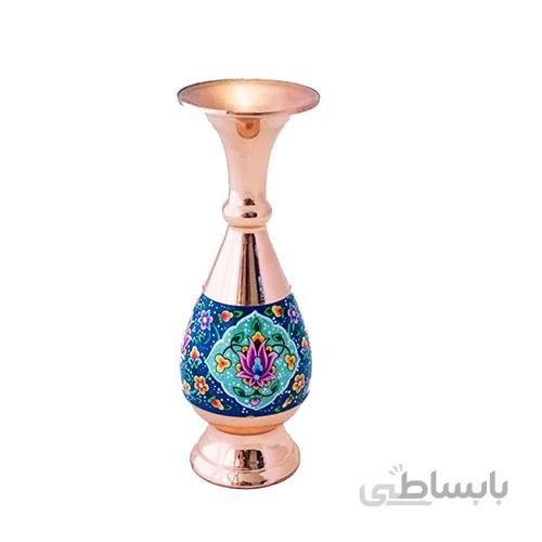 گلدان مس و پرداز 16 سانتی