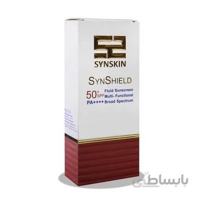 فلوئید ضدآفتاب ساین شیلد بژ روشن SPF50 ساین اسکین مناسب انواع پوست 40 گرم ا Syn Skin SynShield Fluid Light Beige SPF50 For All Skin Types 40 g