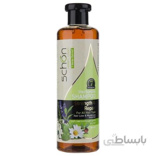 شامپو تقویت کننده موی سر شون با عصاره هفت گیاه مناسب انواع مو 300 میل ا Schon Herbamix Hair Shampoo 300ml