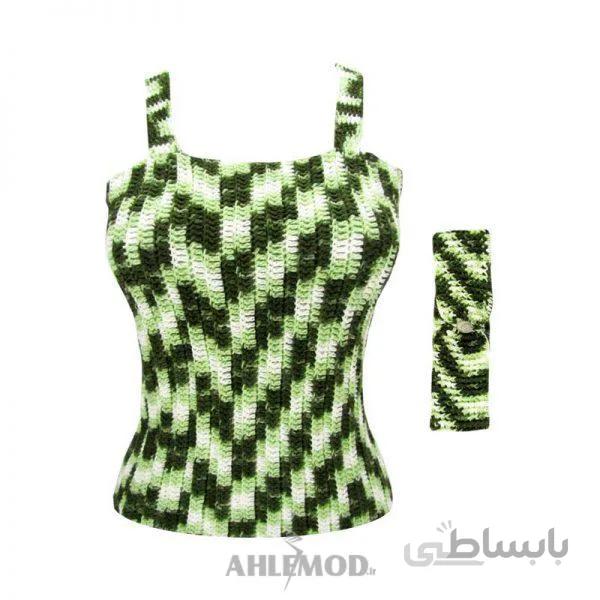 تاپ و هدبند بافتنی زنانه مدل 4487