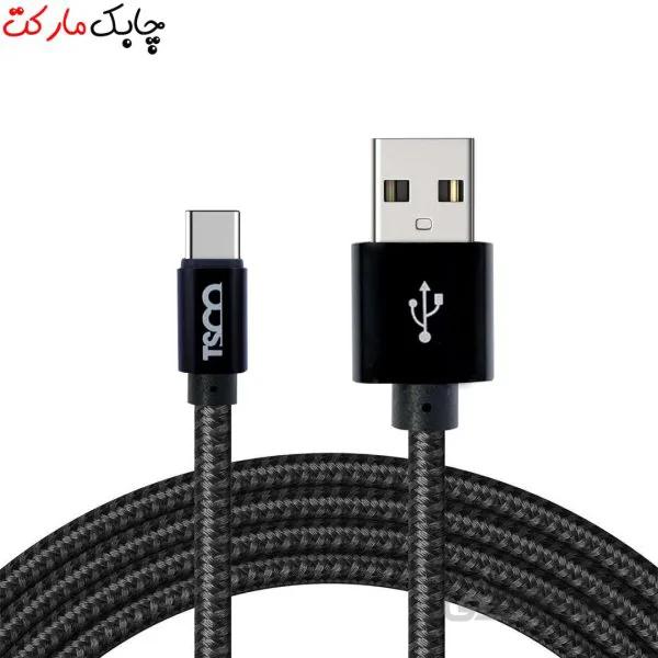 کابل تبدیل USB به USB-C تسکو مدل TCC182 طول 1 متر ا TSCO TCC 182 USB To USB-C Cable 1m