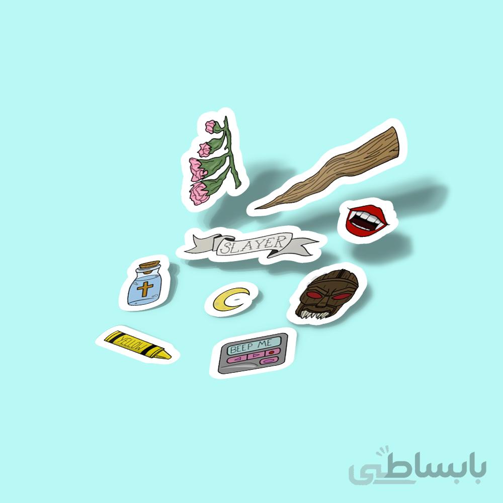 استیکر Buffy Sticker Pack Design Sticker