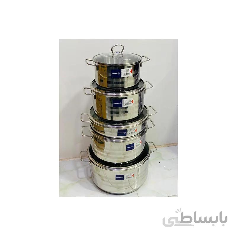 سرویس قابلمه کرکماز استیل ترکیه اصل 10 پارچه مدل ASTRA A-1901 Pro