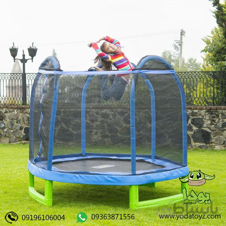 ترامپولین کودک بزرگ ( دو نفره ) قطر 210 سانتی متر وارداتی golden playmart