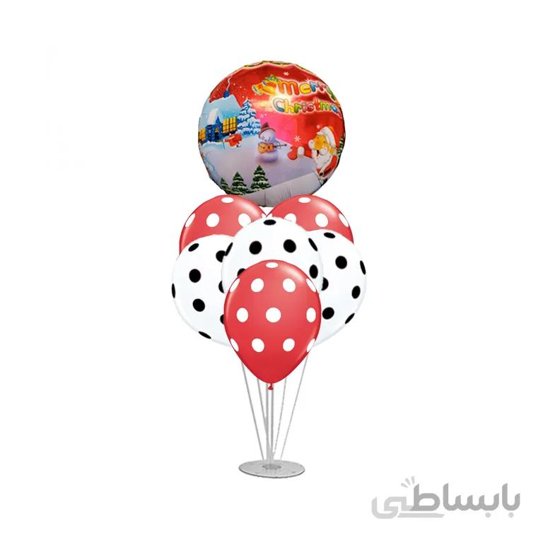 استند بادکنک 7 شاخه کریسمس مدل STA309