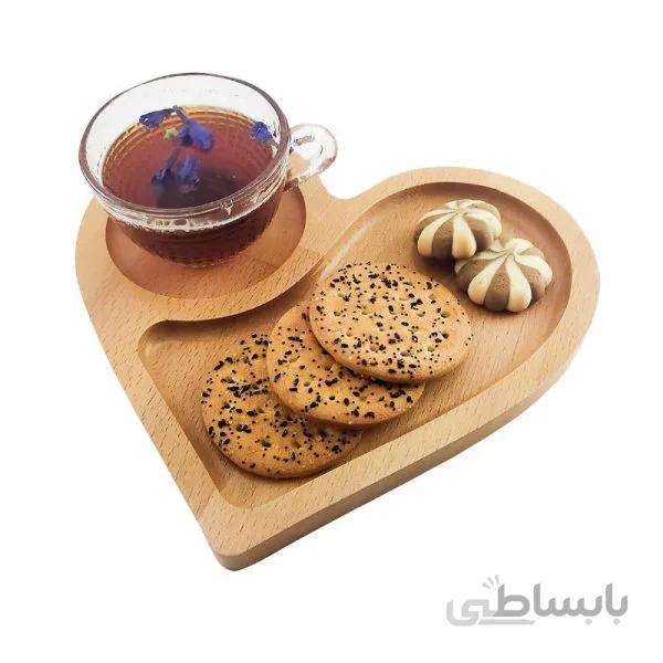 تخته سرو و پذیرایی چوبی طرح قلب