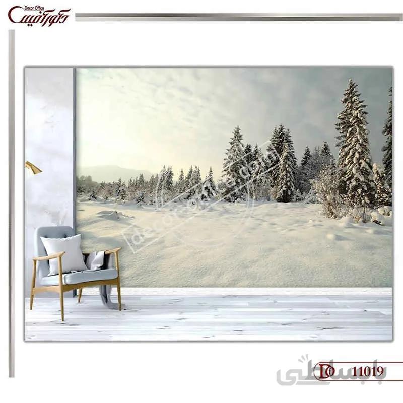 کاغذ دیواری سه بعدی طبیعت 1019 ا Three-dimensional nature wallpaper 1019