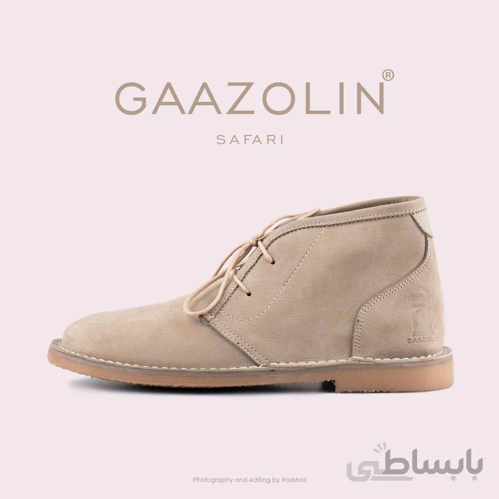 کفش صحرایی سافاری گازولین خاکی – GAAZOLIN Safari Veldskoen Shoes Sand Time