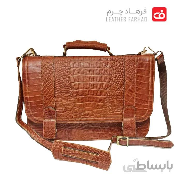 کیف اداری دو قفل چرم طبیعی تبریز کد 251340