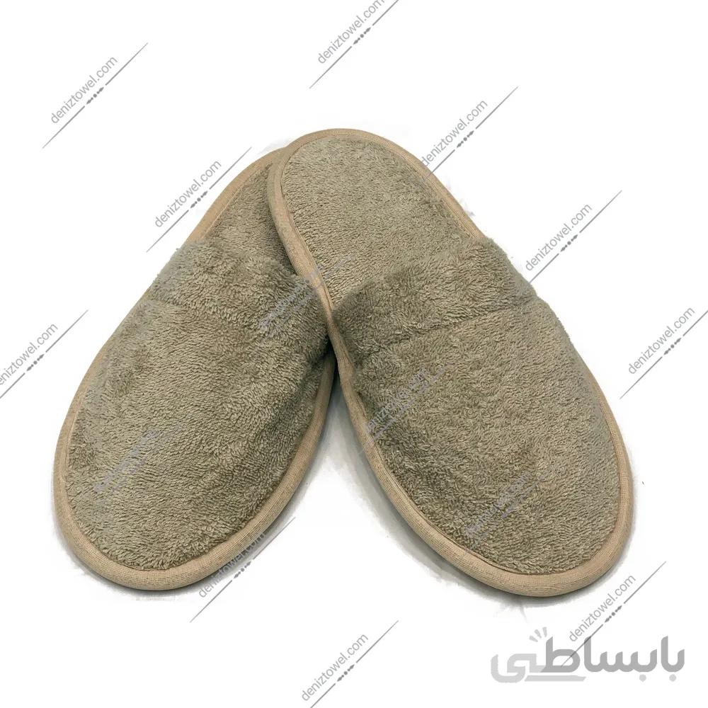 دمپایی حوله بهار سبز روشن