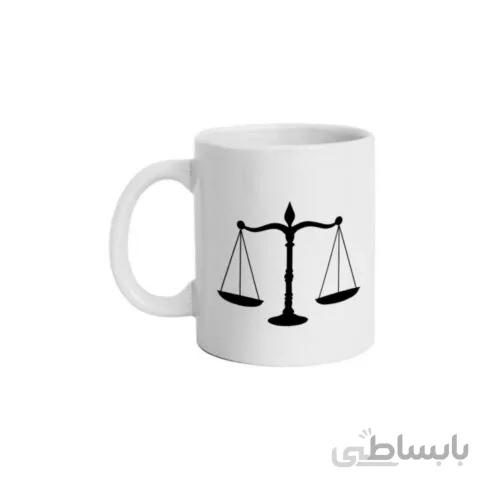 ماگ ترازو عدالت مشکی