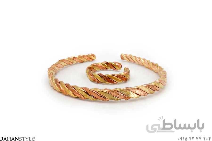 نیم ست مسی دو رنگ دخترانه