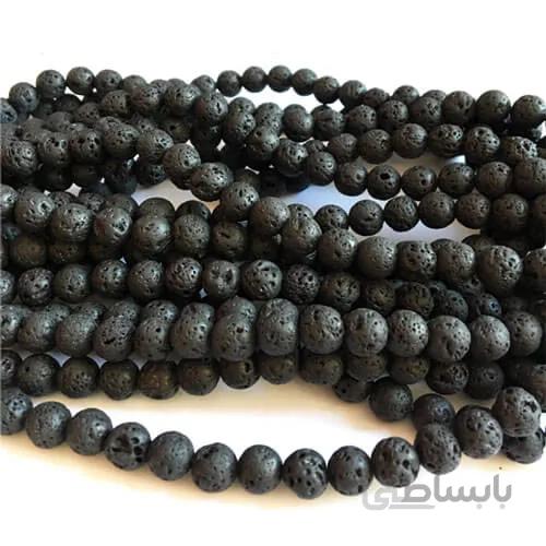 سنگ لاوا مات مشکی 8mm