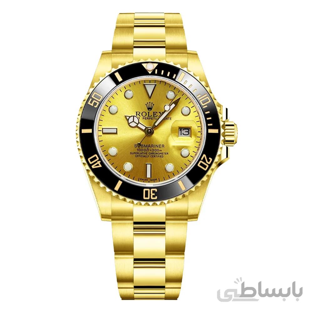 ساعت مچی مردانه رولکس مدل Rolex Submariner Yellow Gold 1256G