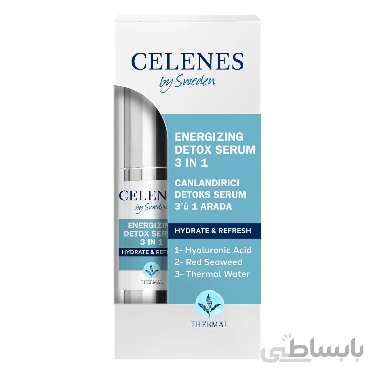 سرم انرژی زا سلینس سه در یک مدل detox serum ا Celenes thermal 3 In 1 canlandırıcı detox serum