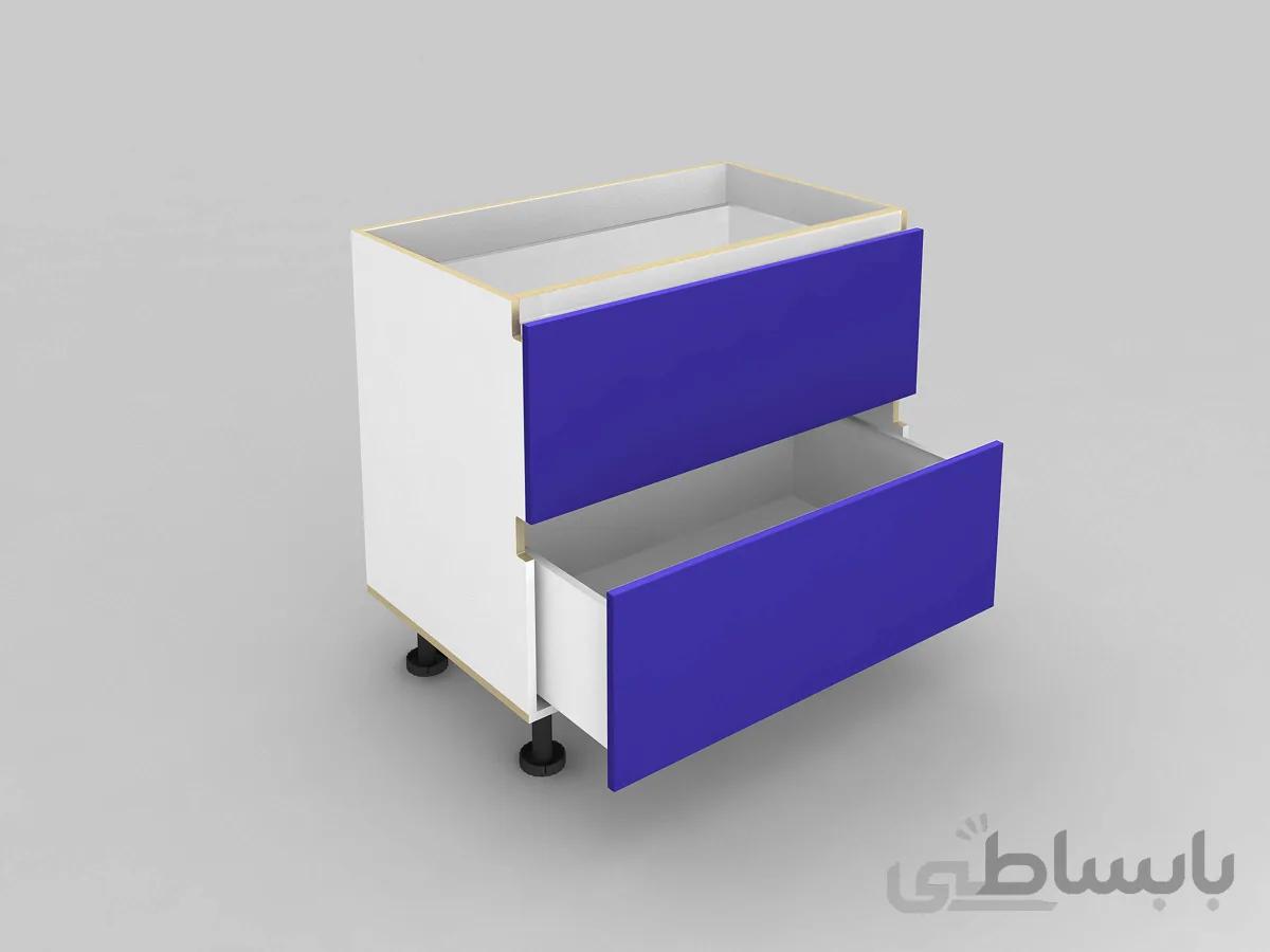 کابینت دستگیره پنهان دو کشو گاز HB107