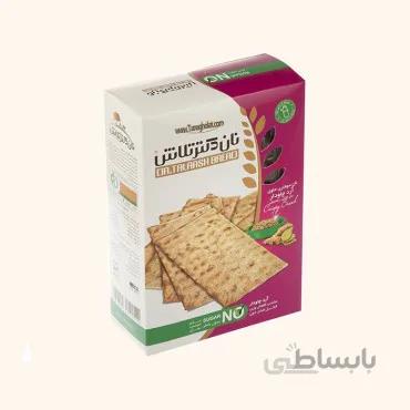 نان سوخاری دکتر تلاش حاوی آرد چاودار، بذر کتان و زنجبیل بدون شکر