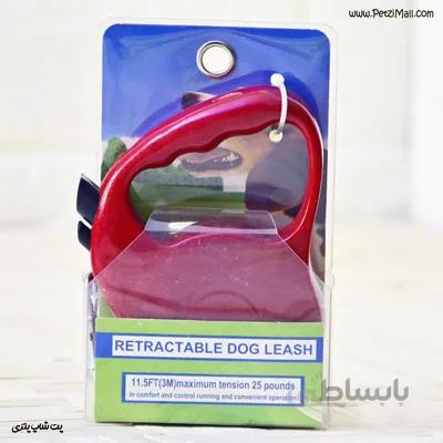 بند قلاده متری سگ و گربه ساخت چین رنگ قرمز باکیفیت و سبک ۳ متری کد ۵۴۹
