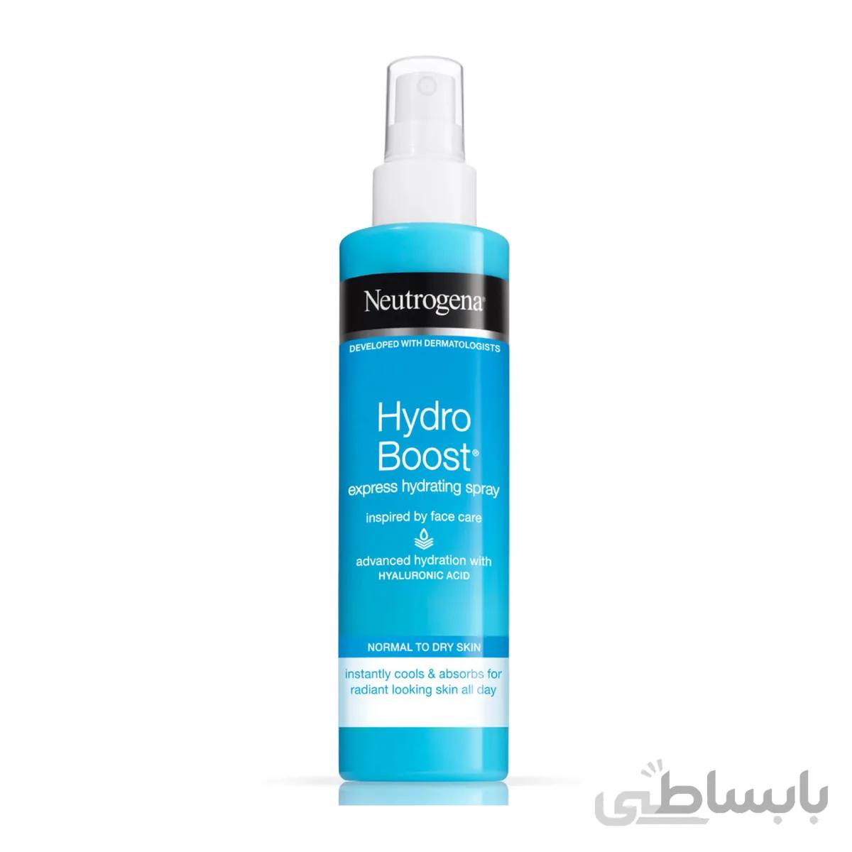 اسپری مرطوب کننده صورت و بدن مناسب پوست های معمولی تا خشک حجم 200 میل نوتروژینا ا Neutrogena Hydro Boost Express Hydrating Body Spray 200ml