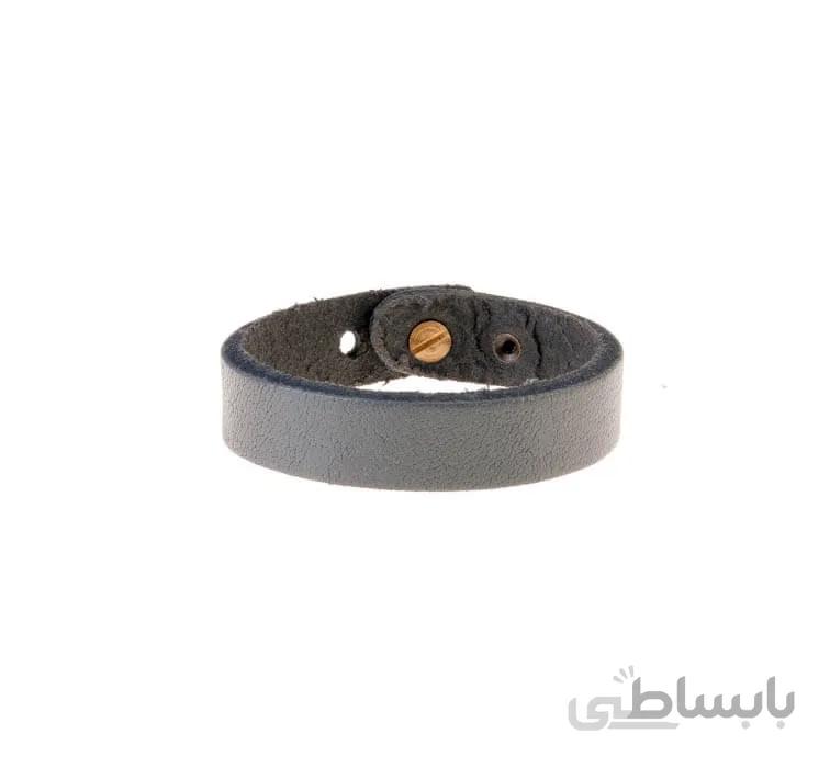 دستبند چرمی طوسی مردانه lm1024