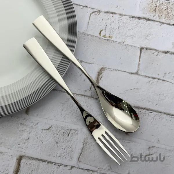 قاشق چنگال 6 نفره استیل کد 590398