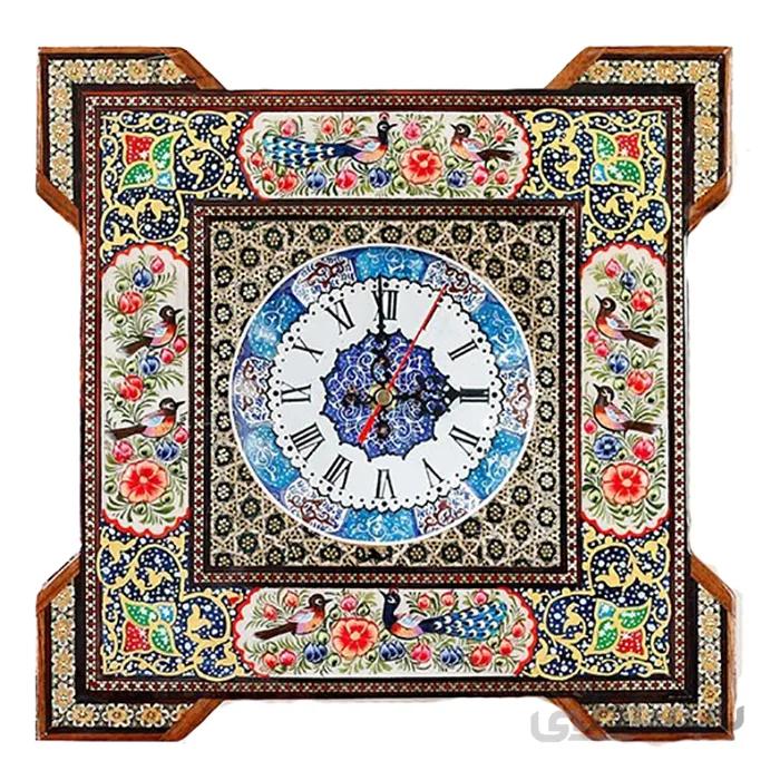 ساعت خاتم کاری طرح گل و مرغ کد LN-102