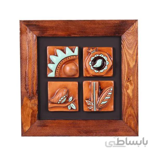 تابلو گلی نقش برجسته طبیعت از پنجره اتاق من طرح 1