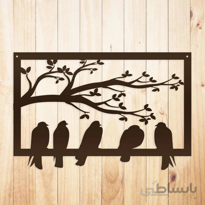 تابلو فانتزی چوبی یک تکه مدل پروا