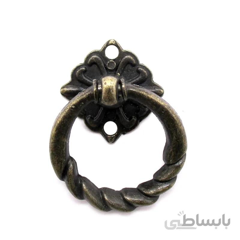 دستگیره آنتیک حلقه ای پشت لوزی