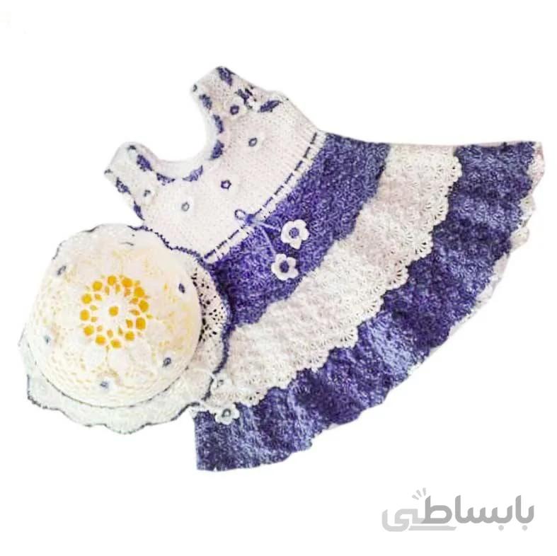 پیراهن نوزادی بافتنی مدل FF-PP