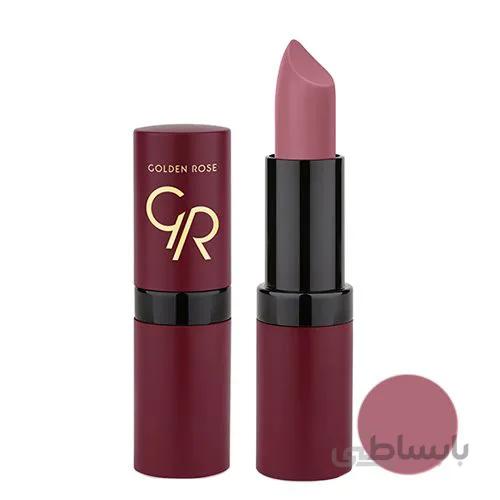 رژ لب جامد گلدن رز مدل Velvet Matte شماره 14 ا Golden Rose Velvet Matte Lipstick No14