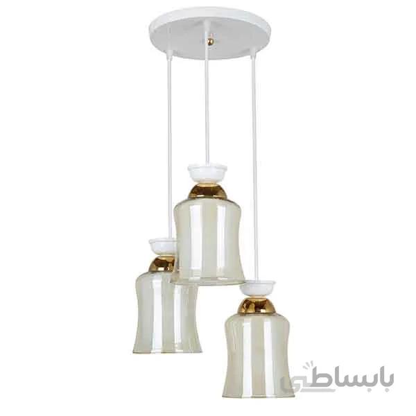 لوستر سه شعله چشمه نور کد A1283/3H-WT-C