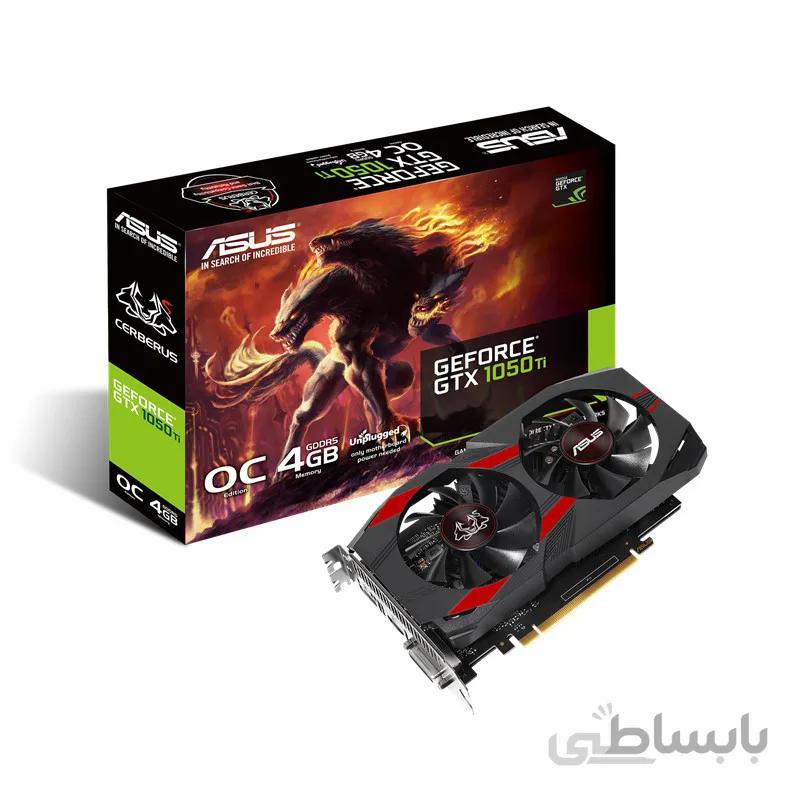 کارت گرافیک 4 گیگابایت ایسوس مدل سربروس GTX1050TI-O4G ا Asus Cerberus GTX1050TI-O4G Graphics Card