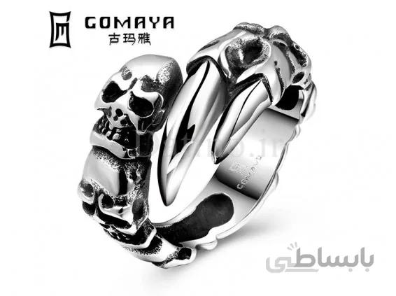 انگشتر مردانه چنگ جمجمه ها-Gomaya.R.5