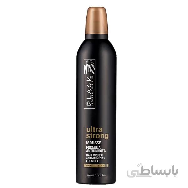 اسپری حالت دهنده (موس) قوی مو بلک پروفشنال مدل Black Eco Ultra Strong حجم 400 میلی لیتر
