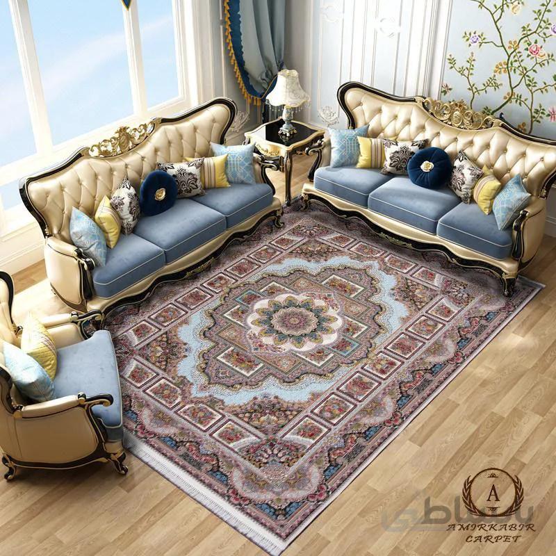 فرش ۱۲۰۰ شانه طرح حوض نقره