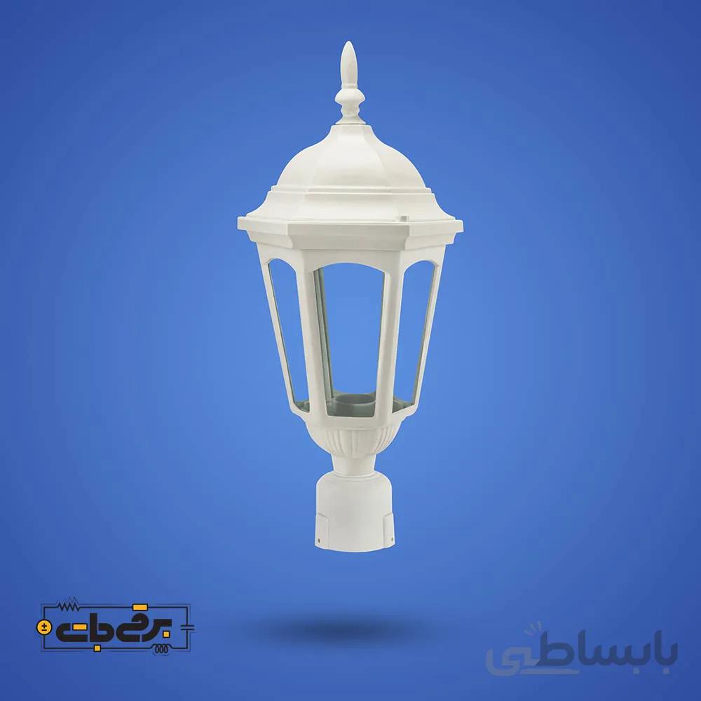 چراغ سرلوله ای رومی سفید شیک سازان