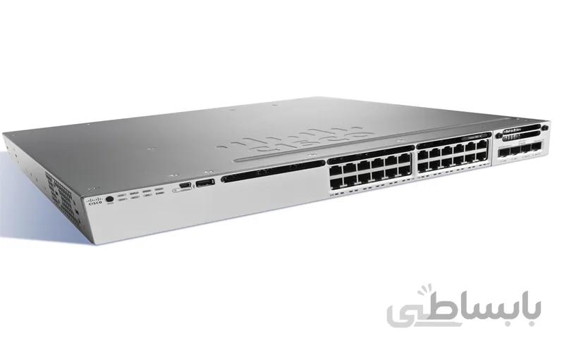 سوئیچ 24 پورت سیسکو مدل WS-C3850-24T-E ا Cisco WS-C3850-24T-E 24-Port Switch