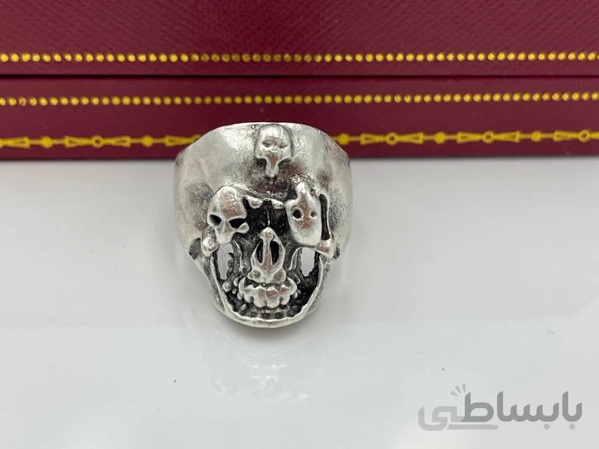 انگشتر جمجمه ورشو جدید فری سایز