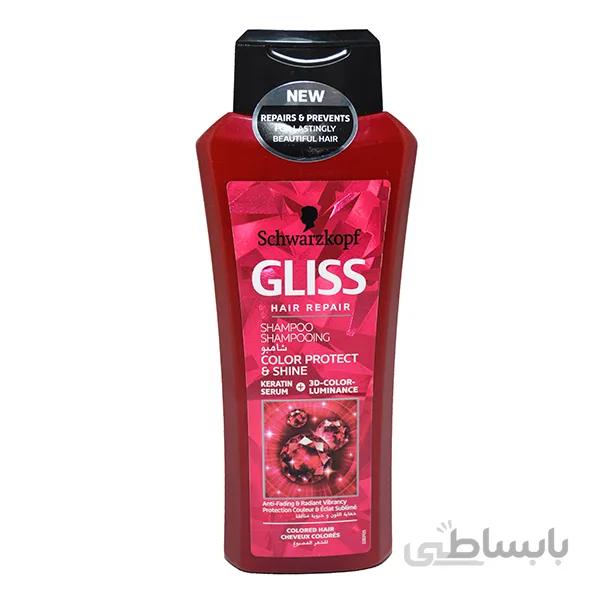 شامپو گلیس GLISS مدل Color Protect مخصوص موهای رنگ شده ۴۰۰ میلی لیتر