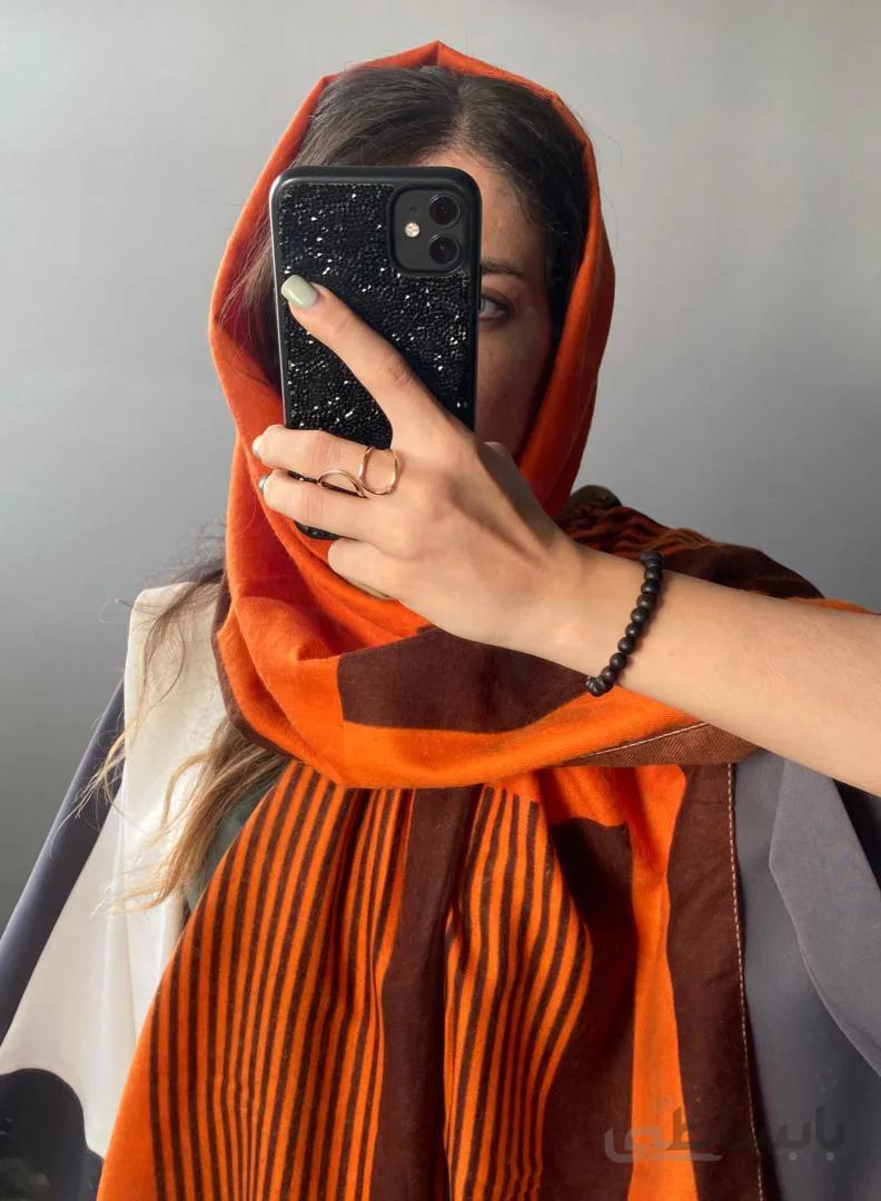 شال پاییزه موهر نارنجی ا shall1400085