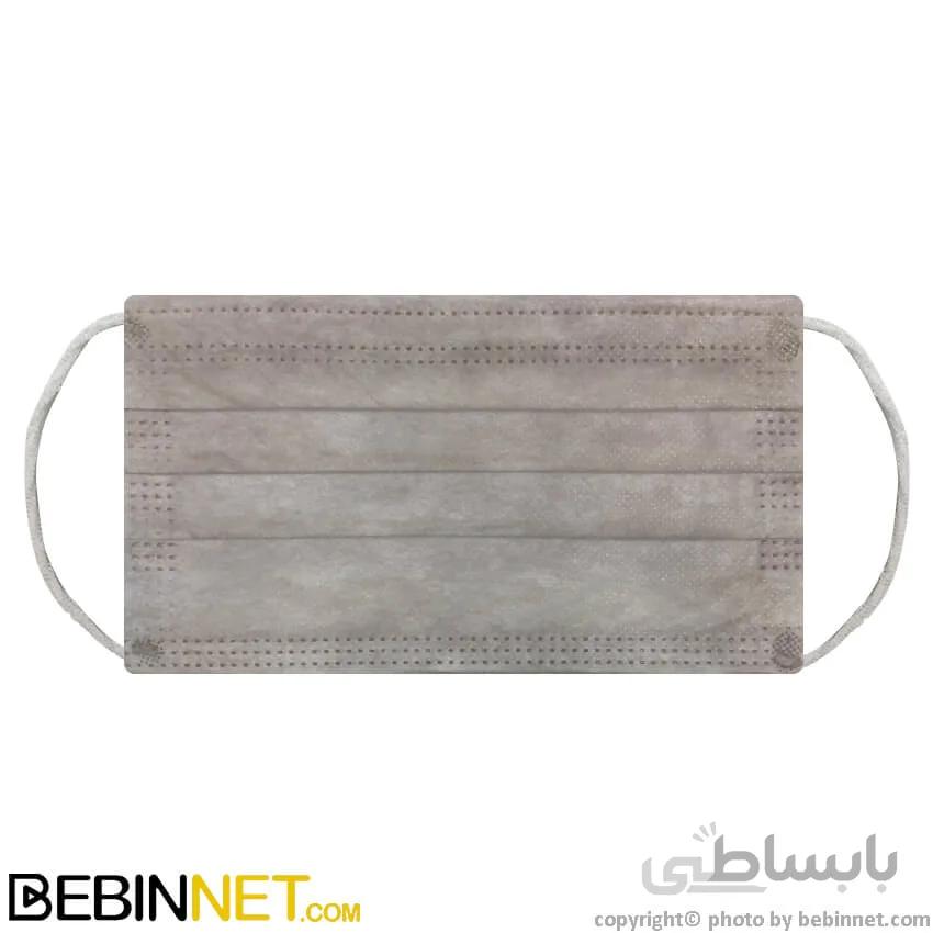 ماسک سه لایه خاکستری (۵۰ عددی) با یک لایه ملت بلون دیباسان