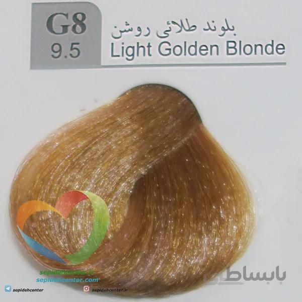 رنگ موی لاکچری دوپیر مدل G8 (9.5) بلوند طلایی روشن 100 میل | Dupier Hair Color