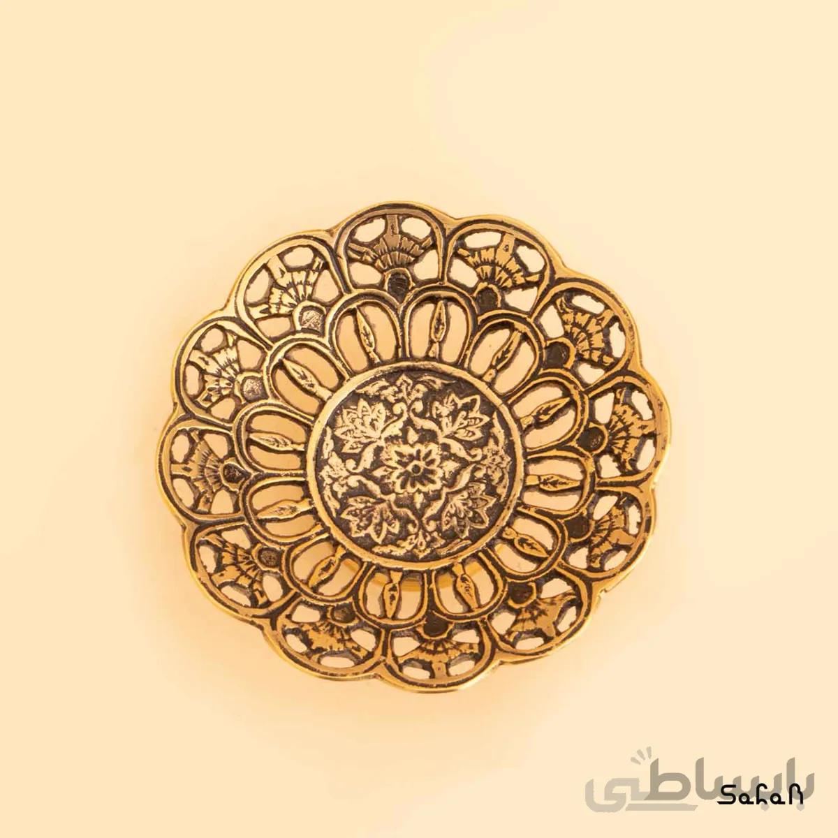 کاسه برنجی میناکاری مدل سبدی